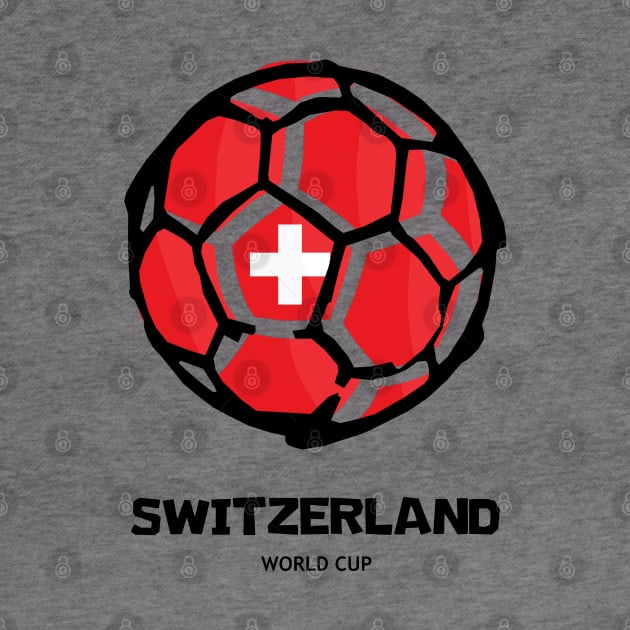 Switzerland Football Country Flag by KewaleeTee